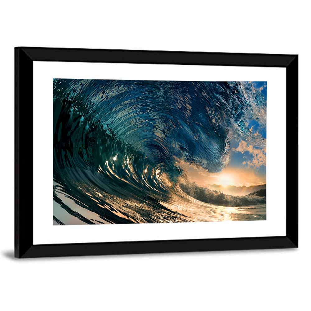 Sunset Barrel Wave Wall Art