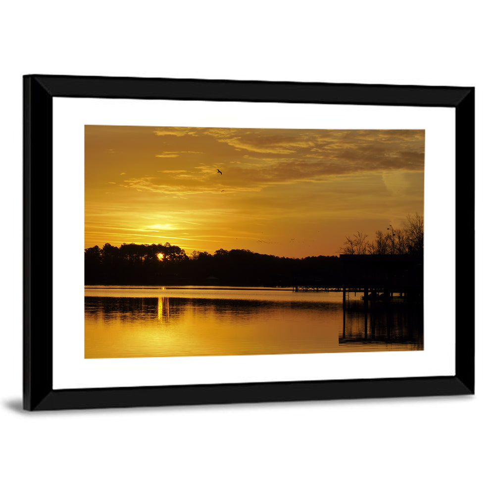 Lake Weiss Sunset Reflection Wall Art