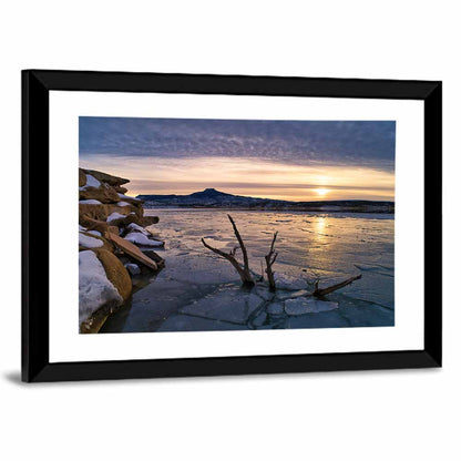Lake Abiquiu Winter Sunset Wall Art
