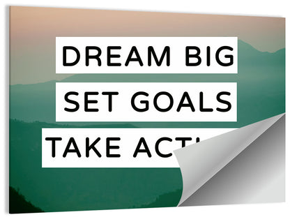 Dream Big Set Goals Wall Art
