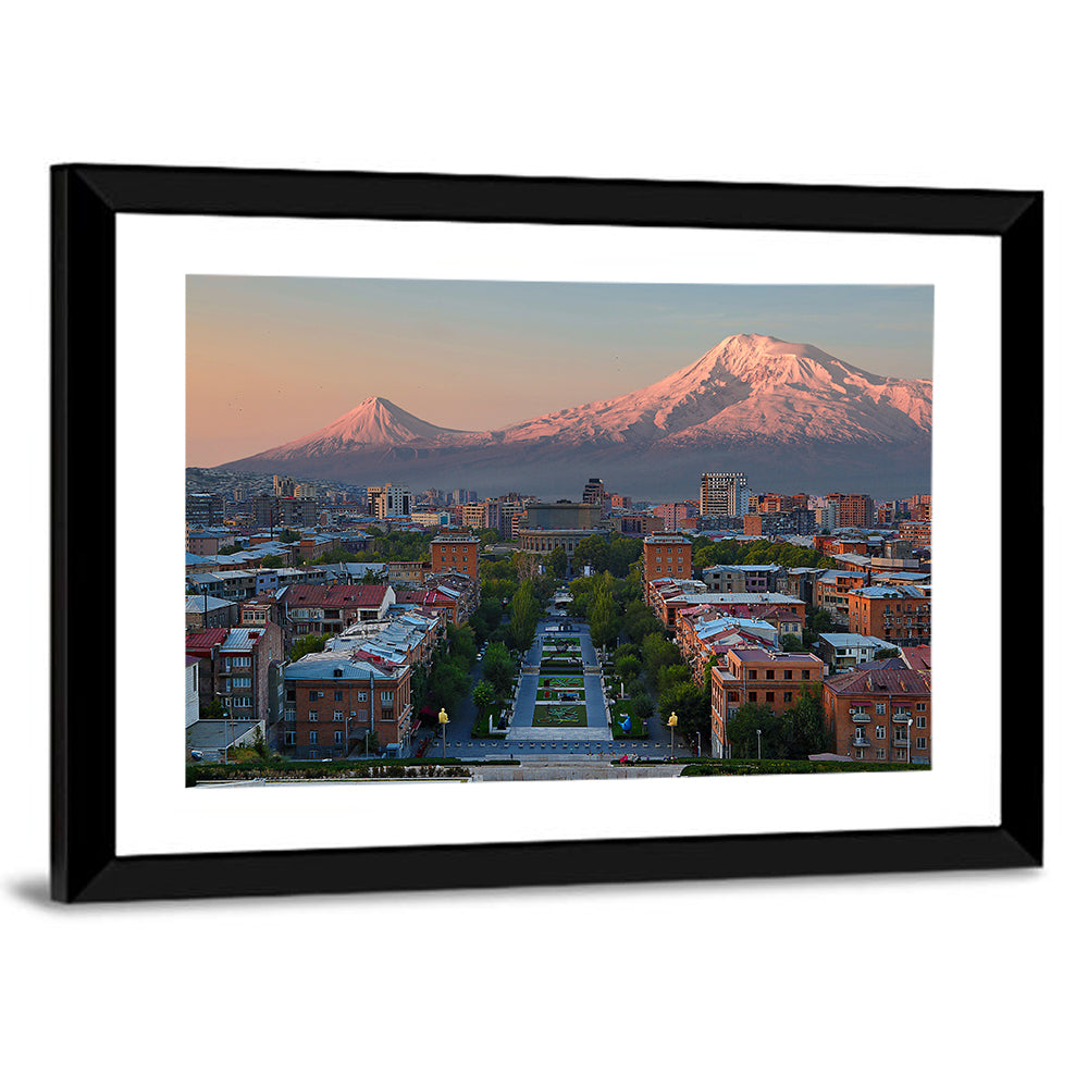 Sunset Over Mount Ararat from Yerevan Wall Art