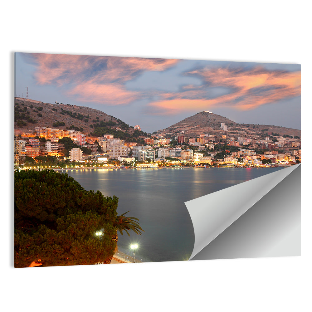 Sarandë Bay at Dusk Wall Art