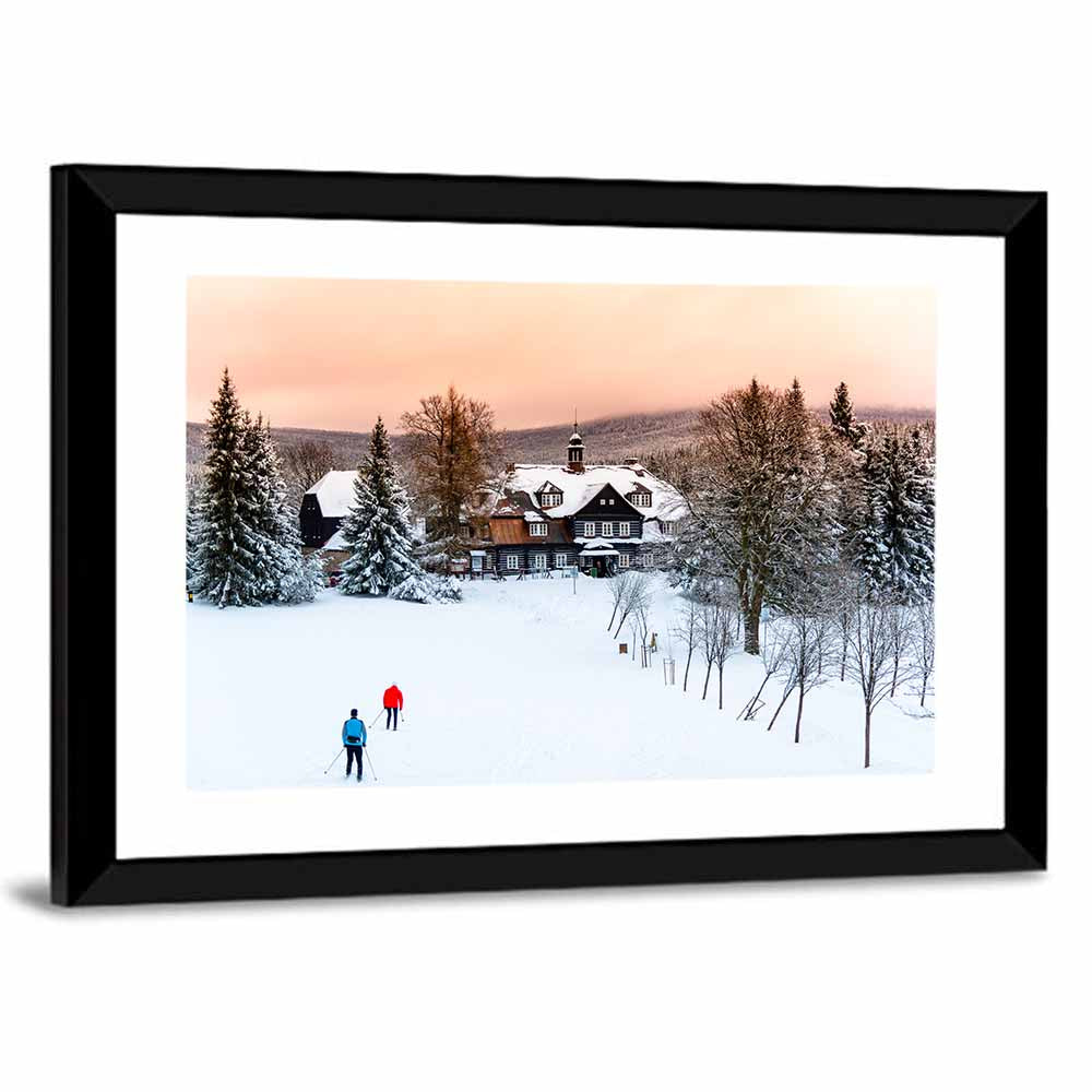 Samalova Cottage Winter Scene Wall Art