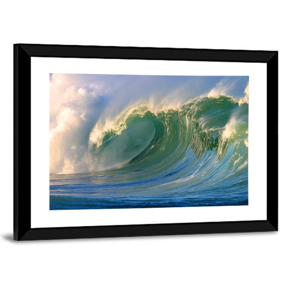 Golden Hour Barrel Wave Wall Art