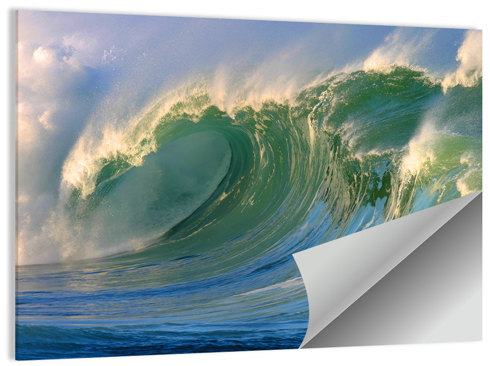Golden Hour Barrel Wave Wall Art