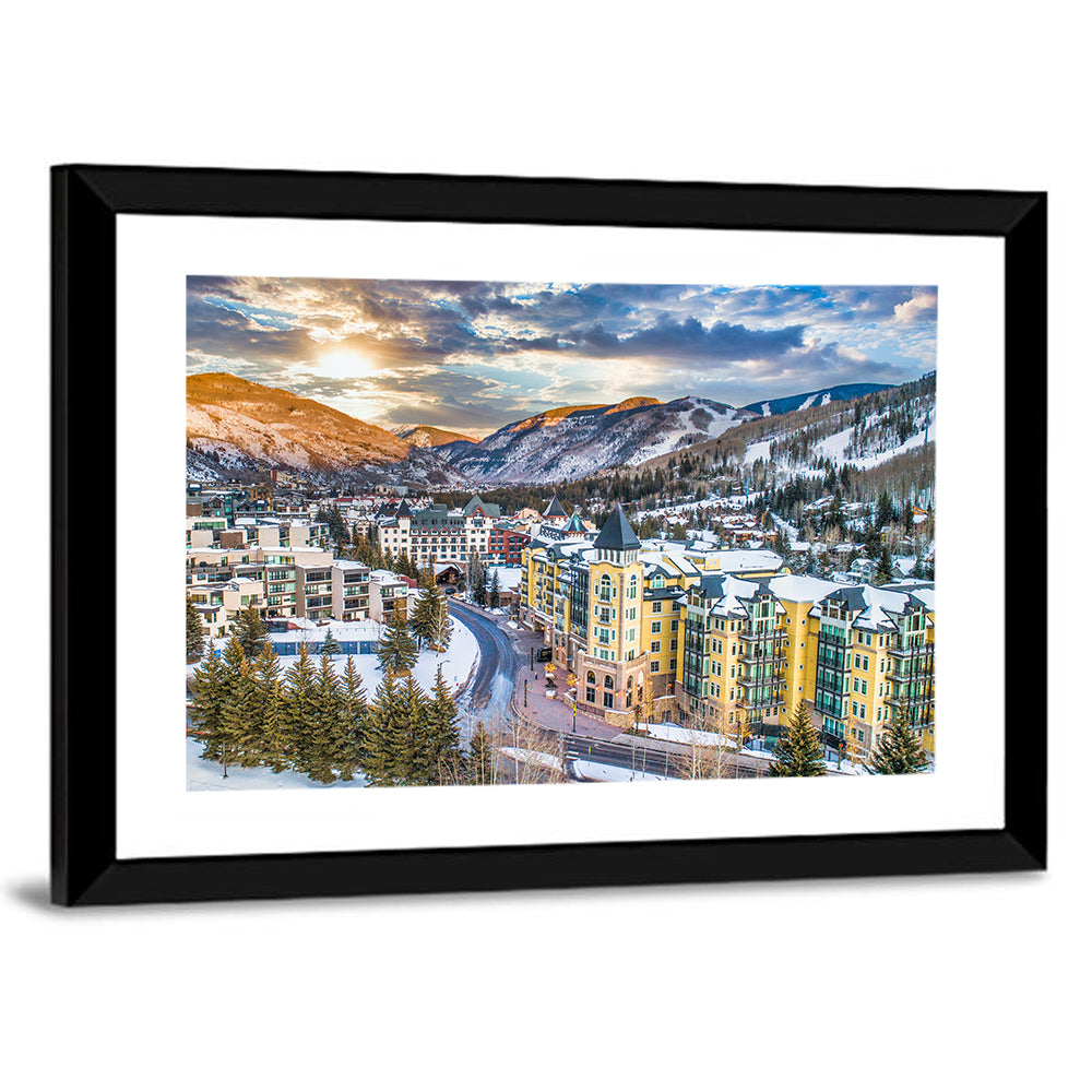 Vail Village Skyline Wall Art