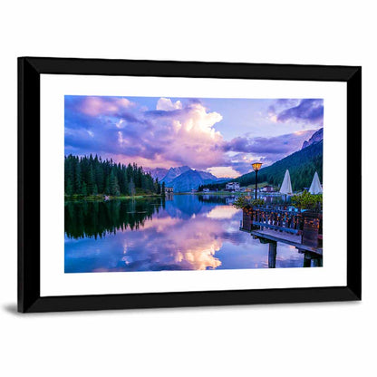 Misurina Lake Twilight Wall Art