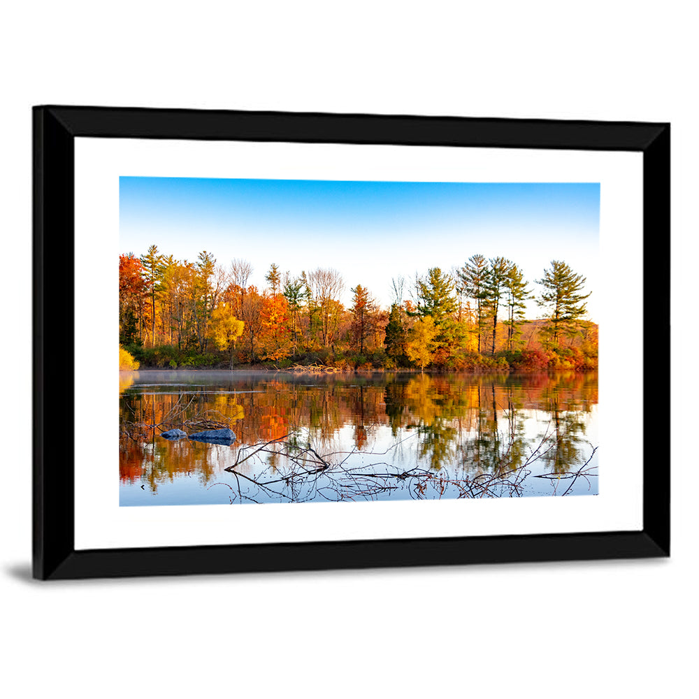 Lake Nockamixon Autumn Reflection Wall Art