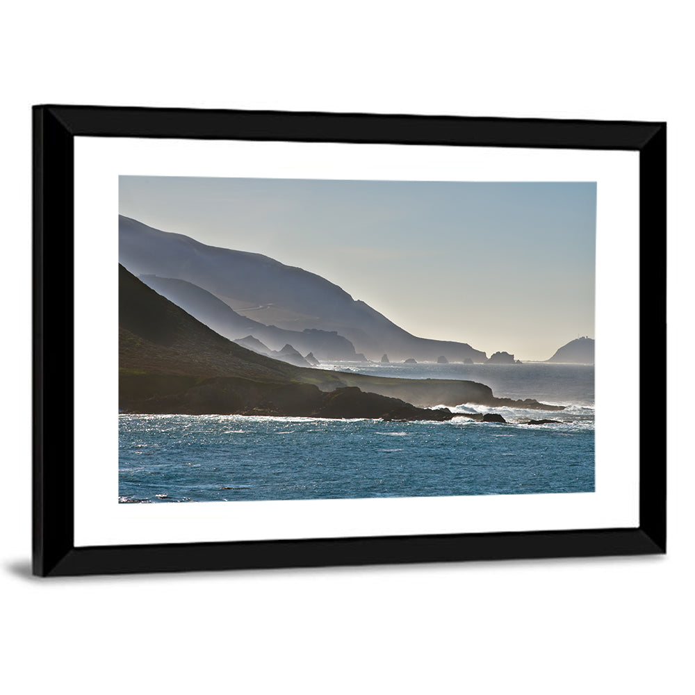 Misty Big Sur Coastline Wall Art