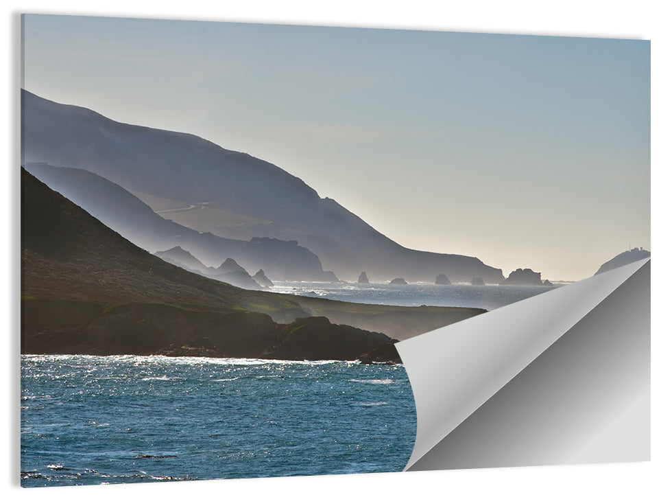 Misty Big Sur Coastline Wall Art