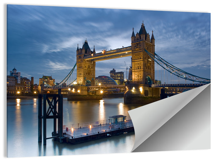 Tower Bridge at Blue Hour Wall Art as a poster print