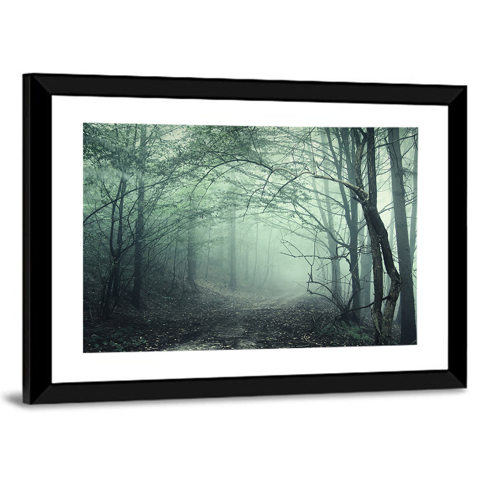 Misty Forest Path Wall Art