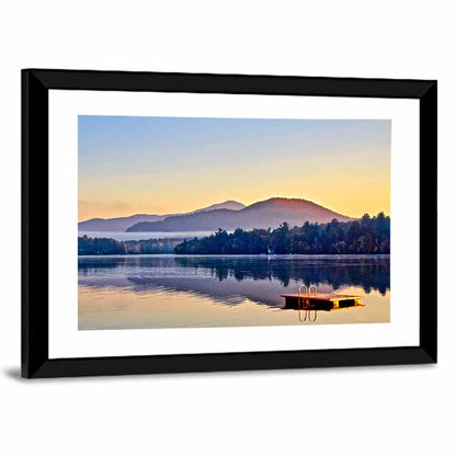 Lake Placid Dock at Dawn Wall Art