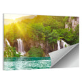 Plitvice Cascades at Sunrise Wall Art