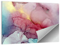 Pink and Gold Fluid Abstract Wall Art