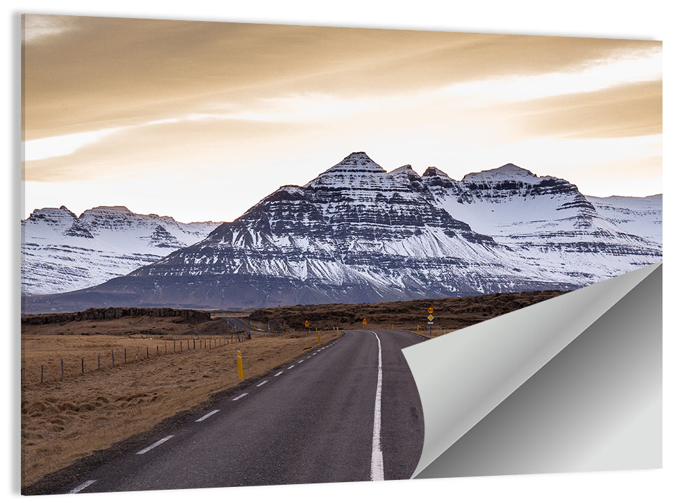 East Fjords Road at Dusk Wall Art
