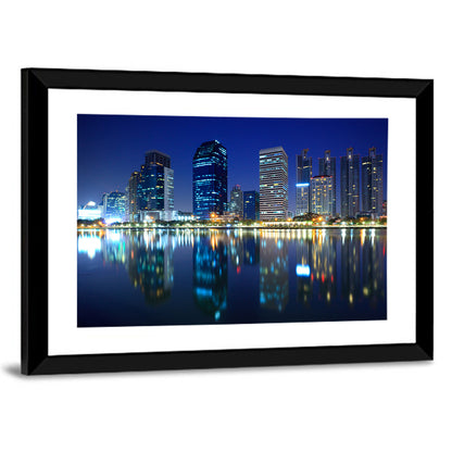 Benjakitti Park Night Skyline Wall Art