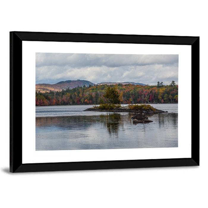 Lake Umbagog Autumn Reflection Wall Art as a framed print