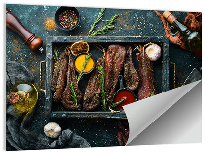 Charcuterie Tray with Dried Chicken Wall Art