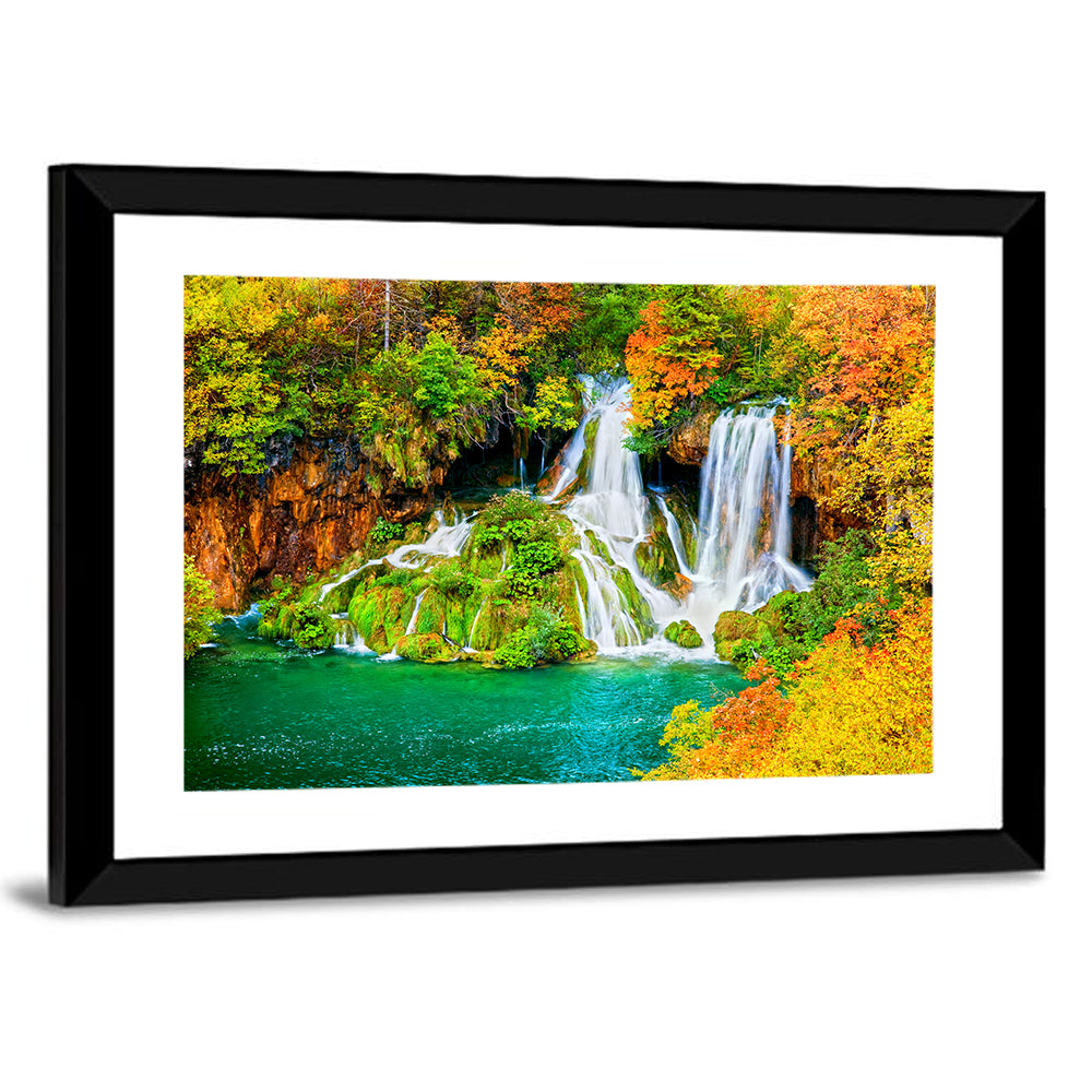 Plitvička Jezera Autumn Falls Wall Art