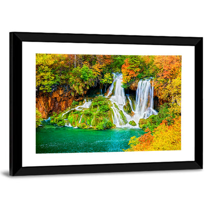 Plitvička Jezera Autumn Falls Wall Art