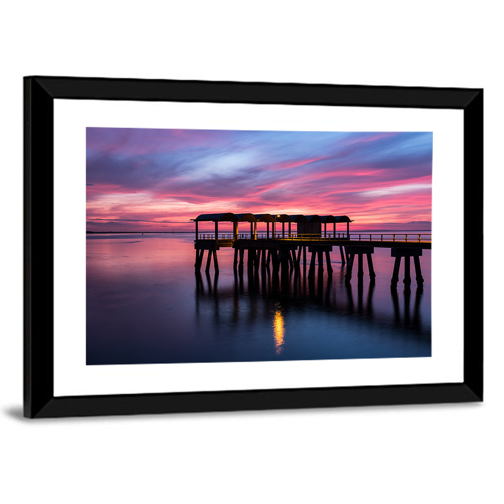 Jekyll Island Dusk Pier Wall Art