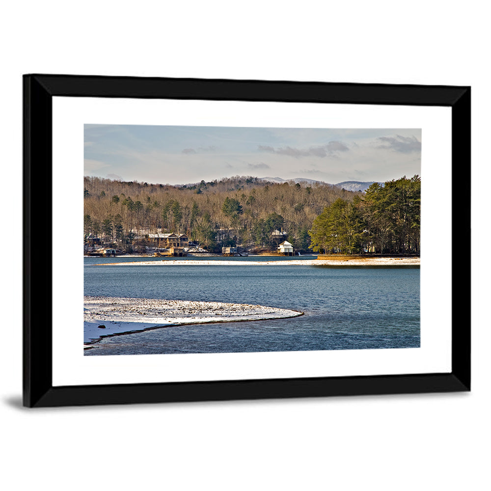 Lake Burton Winter Shoreline Wall Art