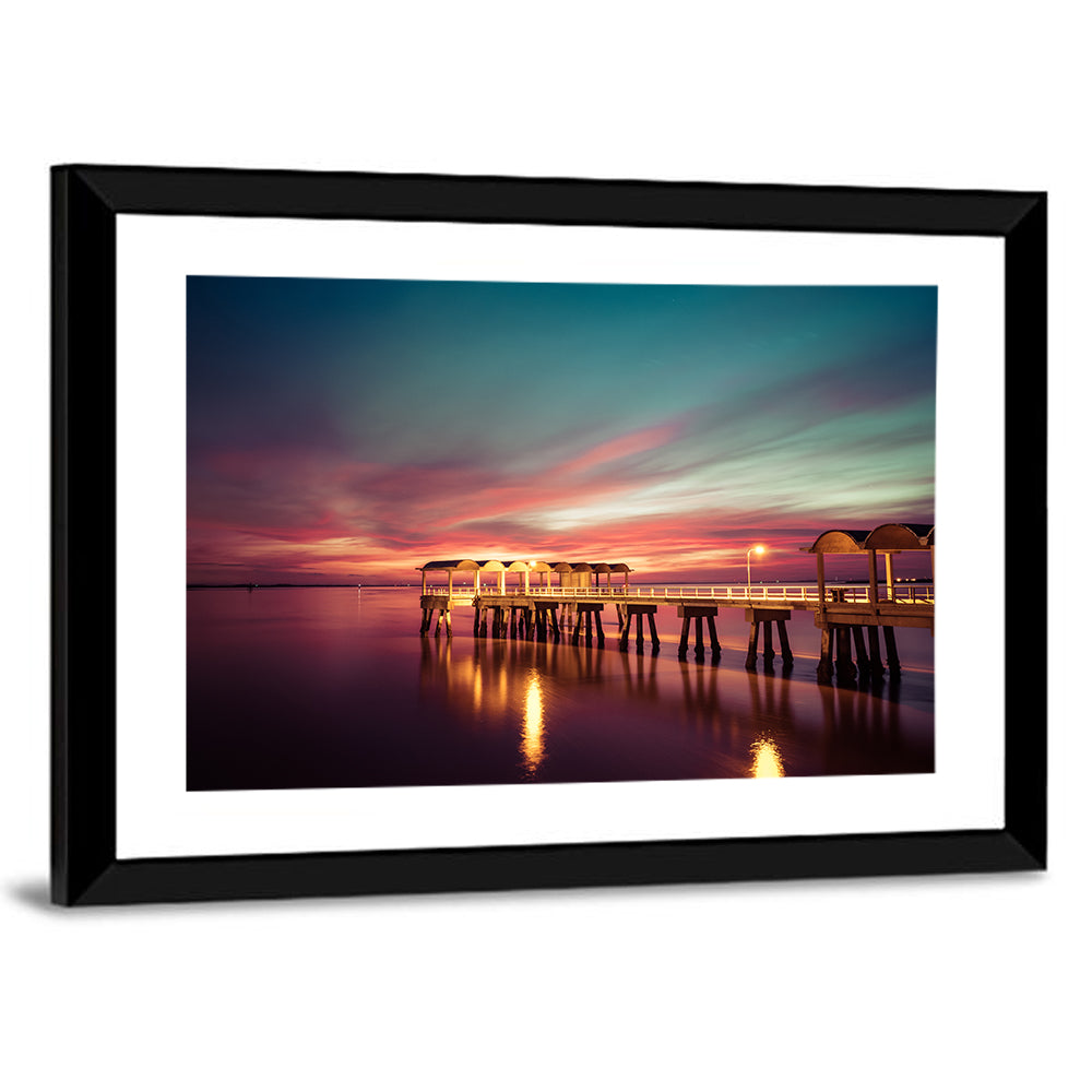 Jekyll Island Pier at Dusk Wall Art