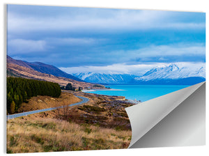 Cloudy Lake Pukaki Wall Art