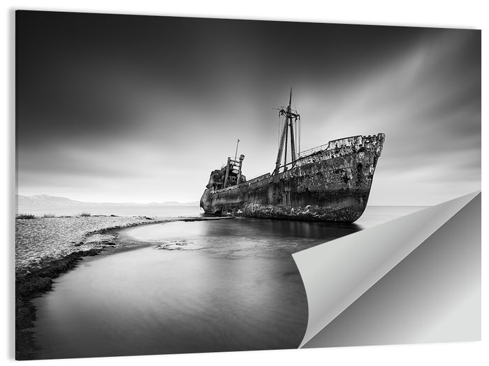 Dimitrios Shipwreck, Gytheio Wall Art as a poster print