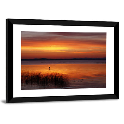 Lake Champlain Sunrise with Heron Wall Art