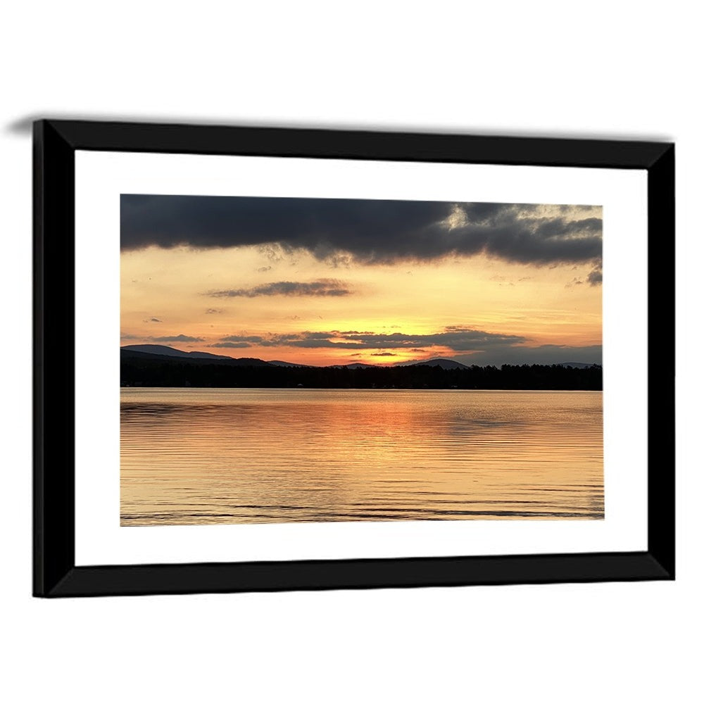 Lake Pleasant Golden Sunset Wall Art