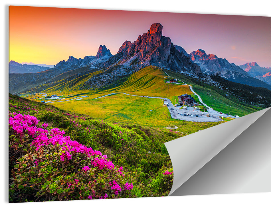 Passo Giau Flower Meadow Wall Art