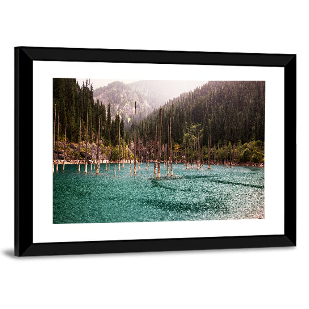 Kaindy Lake Submerged Spruces Wall Art