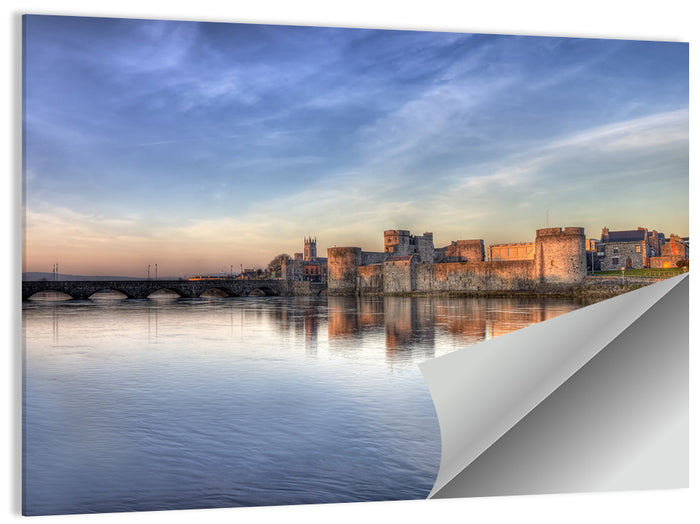 King John's Castle at Sunset Wall Art as a poster print