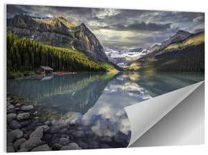 Cloudy Lake Louise Wall Art