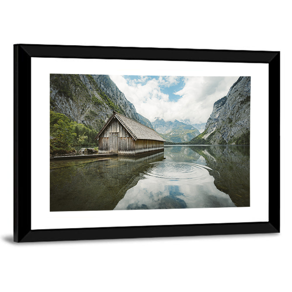Königssee Boathouse at Obersee Wall Art