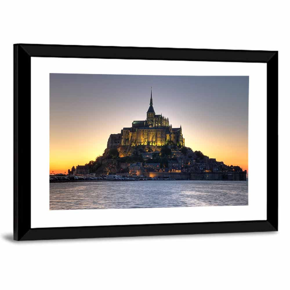 Mont Saint-michel at Dusk Wall Art