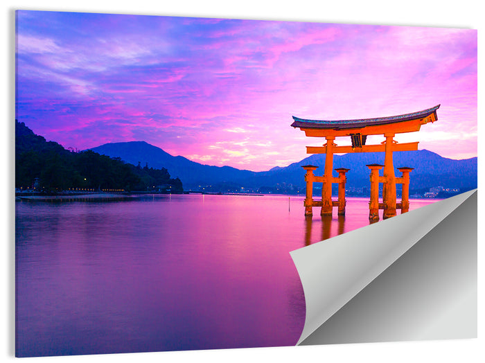 Miyajima Torii at Sunset Wall Art as a poster print