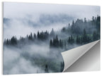 Misty Mountain Pine Forest Wall Art