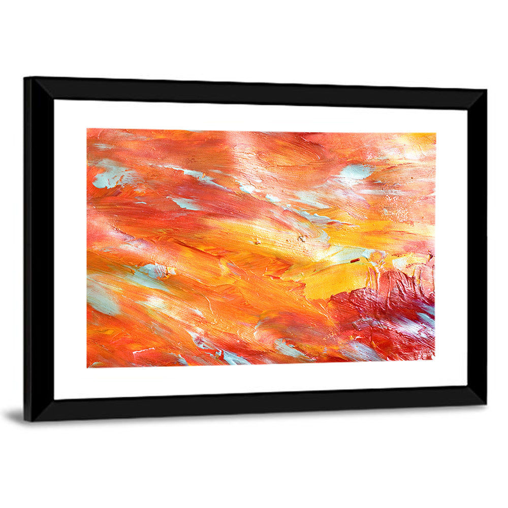 Sunfire Impasto Abstract Wall Art