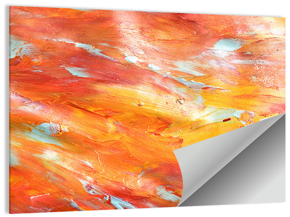 Sunfire Impasto Abstract Wall Art