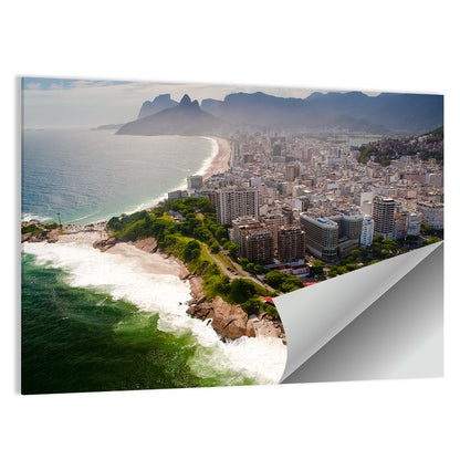 Ipanema Coast Aerial View Wall Art