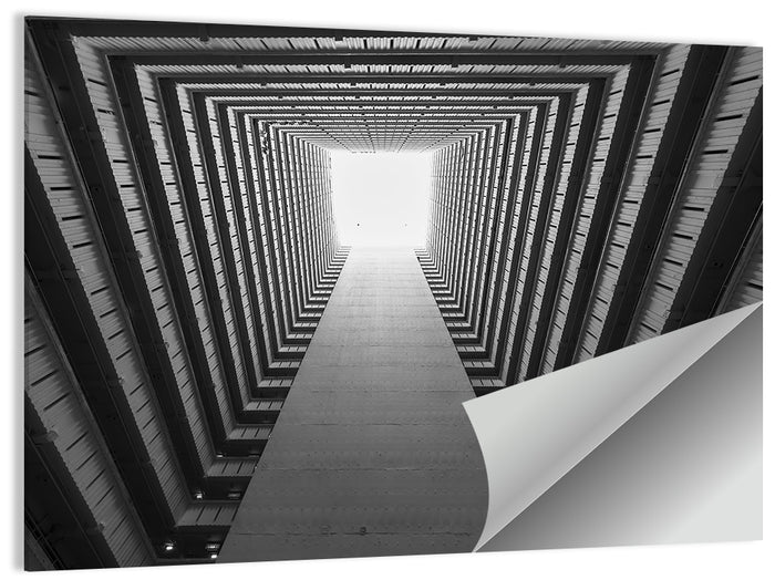 Public Estate Stairwell Wall Art as a poster print