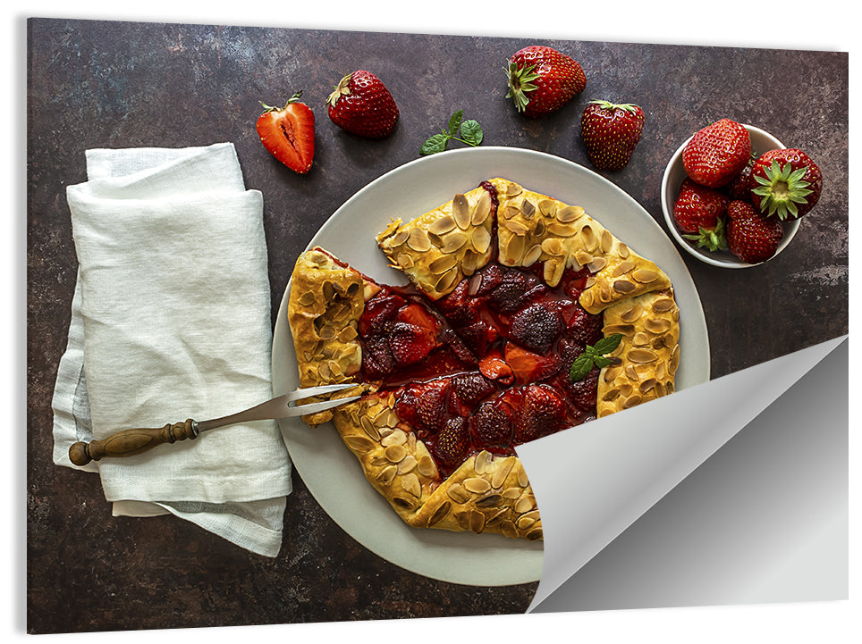 Sommer Strawberry Tart Wall Art