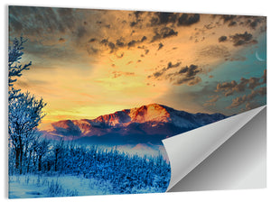 Pikes Peak Sunset Wall Art