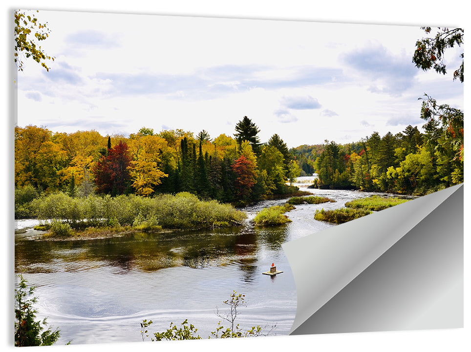 Tahquamenon River Autumn Scene Wall Art