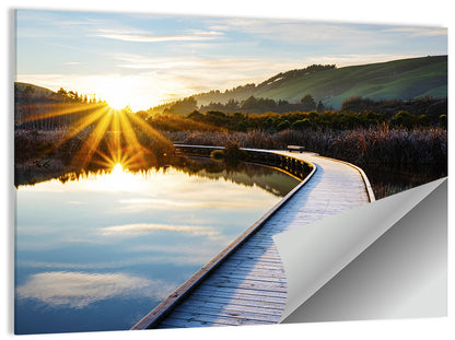 Hawkes Bay Frosted Boardwalk Sunrise Wall Art