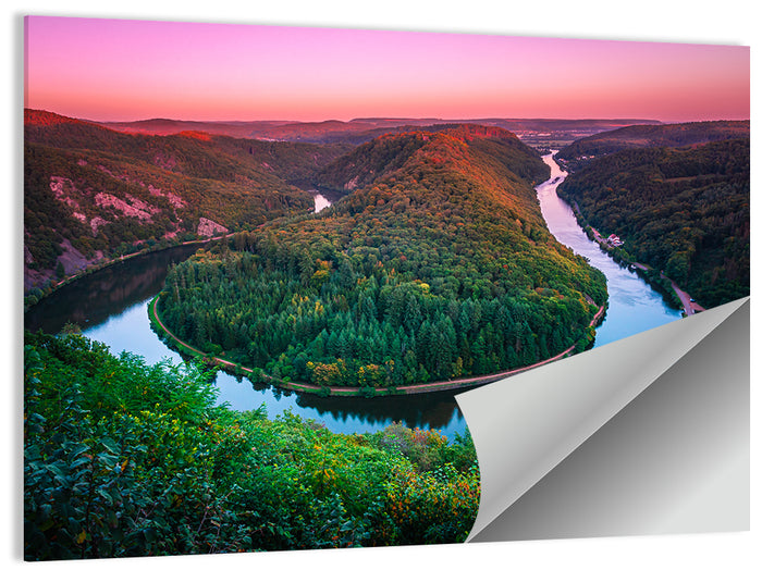 Saarschleife River Loop Wall Art as a poster print