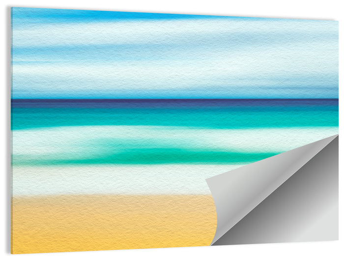 Sand and Surf Abstraction Wall Art as a poster print